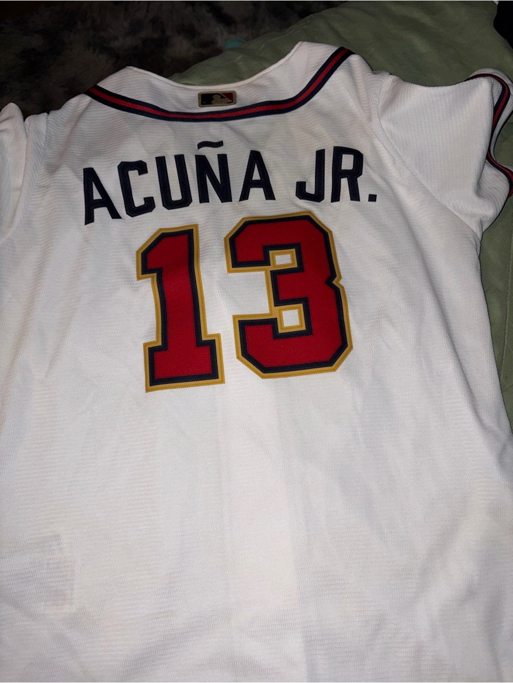 Nike Atlanta Braves Acuna White Button-Up Jersey medium - Picture 6 of 6
